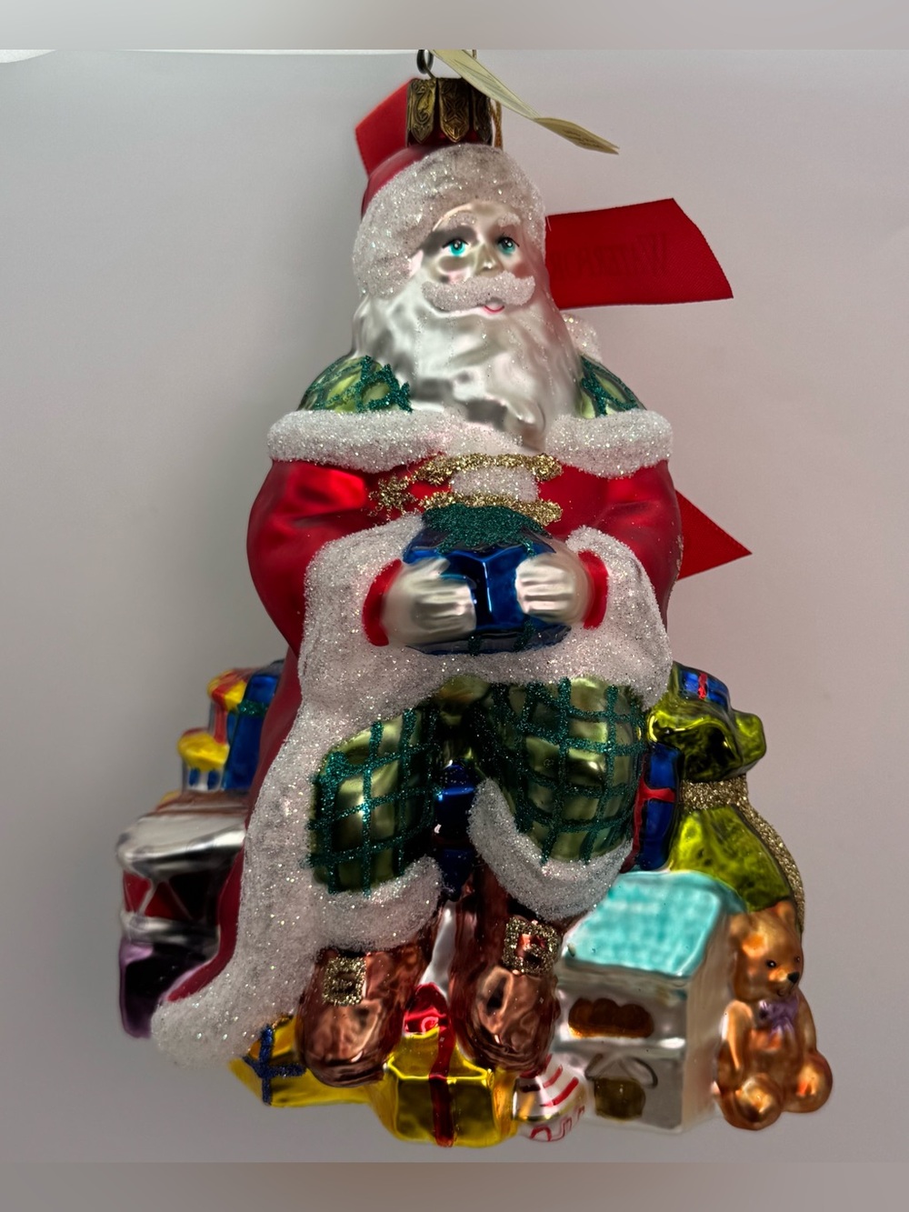 Waterford Holiday Heirlooms Noble Gift Giver Santa Glass Christmas Ornament